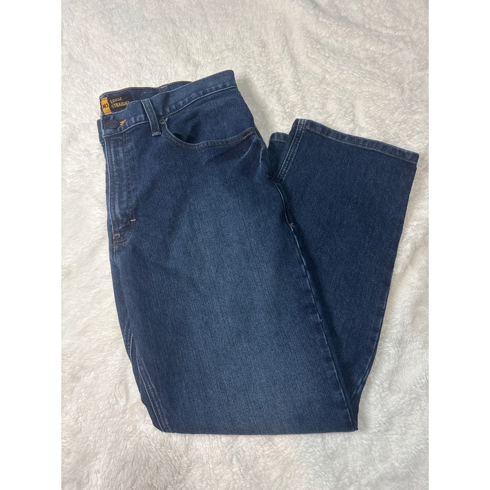 Ariat Rebar M3‎ Loose Straight Jeans Mens 36x30 Blue Excellent Workwear Denim